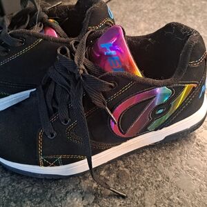 Heelys Kids' Black with Rainbow Accents Sneakers